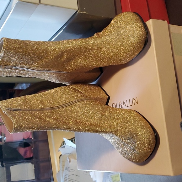 Sz 36.5 NIB $785 Dries Van Noten golden boots